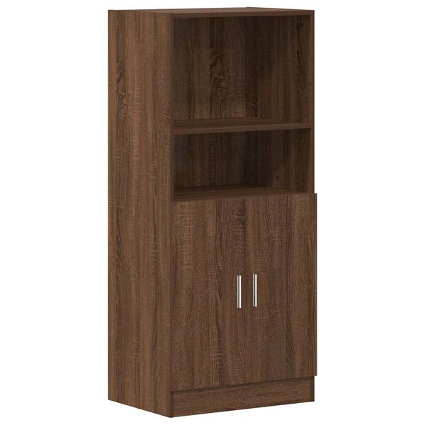 vidaXL Armoire de cuisine ch&ecirc;ne marron 57x41,5x131,5cm bois ing&eacute;nierie