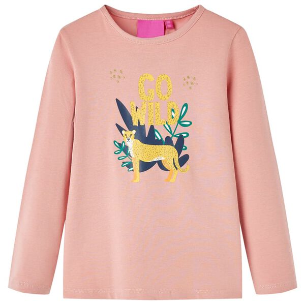 T-shirt enfants &agrave; manches longues rose clair 140