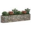 vidaXL Lit sur&eacute;lev&eacute; &agrave; gabion Fer galvanis&eacute; 260x50x50 cm