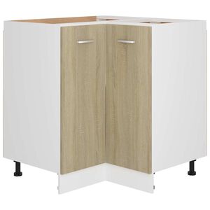 vidaXL Armoire d'angle basse Lyon Ch&ecirc;ne Sonoma 75,5x75,5x81,5 cm