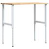 vidaXL &Eacute;tabli 100x60x(71,5-98) cm bois de ch&ecirc;ne massif