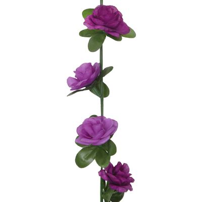 vidaXL Guirlandes de fleurs artificielles 6 pcs violet clair 240 cm