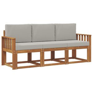 vidaXL Ensemble de canap&eacute;s d'ext&eacute;rieur 3 pcs Gris Naturel et Clair