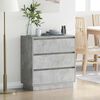 vidaXL Cabinet de chevet avec tiroir Gris b&eacute;ton 71 x 34,5 x 75 cm