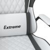 vidaXL Chaise de jeu de massage Blanc et noir Similicuir