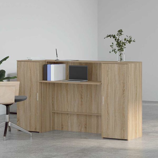 vidaXL Bureau réception chêne sonoma 180x50x103,5 cm bois d'ingénierie