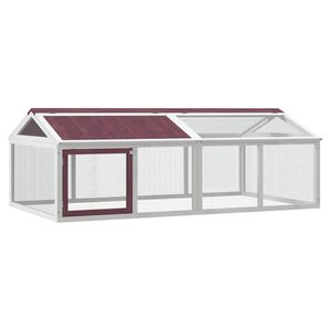 vidaXL Enclos animaux moka 200x112,5x74 cm bois massif de pin