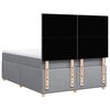 vidaXL Sommier &agrave; lattes de lit avec matelas Gris clair 140x190cm Tissu