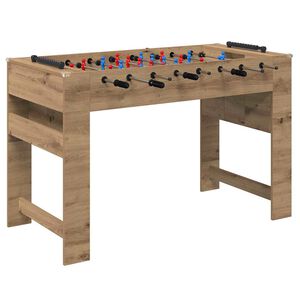 vidaXL Table de Foosball Ch&ecirc;ne Artisanal 125 x 60,5 x 80 cm