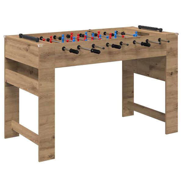 vidaXL Table de Foosball Ch&ecirc;ne Artisanal 125 x 60,5 x 80 cm