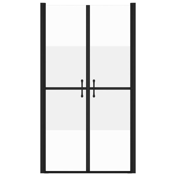 vidaXL Porte de douche ESG demi-d&eacute;poli (88-91)x190 cm