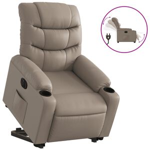 vidaXL Fauteuil inclinable &eacute;lectrique cappuccino similicuir