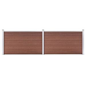 vidaXL Cl&ocirc;ture de jardin WPC 353x106 cm marron