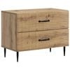 vidaXL Cabinet de chevet Ch&ecirc;ne artisanal 62 x 34,5 x 47,5 cm