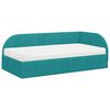 vidaXL Cadre de lit d'angle avec matelas 2 pcs Turquoise Velours