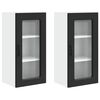 vidaXL Panneau de lave-vaisselle Kalmar 2 pcs Noir 40 x 31 x 80 cm