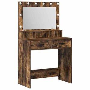 vidaXL Table de Toilette Ch&ecirc;ne fum&eacute; 79 x 41 x 135 cm Bois d'ing&eacute;nierie