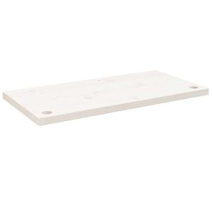 vidaXL Dessus de bureau blanc 80x40x2,5 cm bois massif de pin