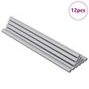vidaXL Tige filet&eacute;e 12 pi&egrave;ces Argent&eacute; 6 x 135 mm Acier