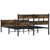 vidaXL Cadre de lit sans matelas ch&ecirc;ne fum&eacute; 140x200 cm bois ing&eacute;nierie
