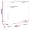 vidaXL Buffet Sonoma gris 80x36x75 cm Bois d'ingénierie