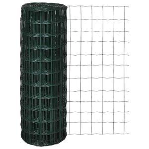 vidaXL Cl&ocirc;ture euro Acier 10 x 0,8 m Vert