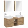 vidaXL Ensemble de mobilier de salle de bain 5 pcs Ch&ecirc;ne artisanal