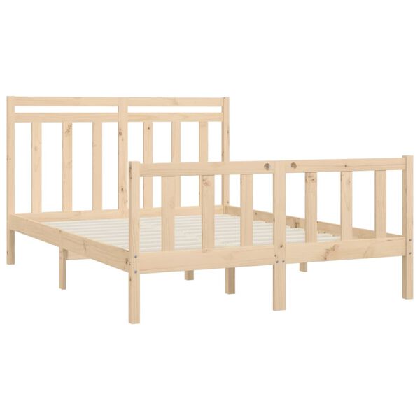 vidaXL Cadre de lit sans matelas bois de pin massif 120x200 cm