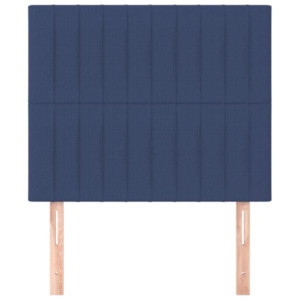 vidaXL T&ecirc;te de lit Bleu 100x5x118/128 cm Tissu