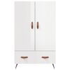 vidaXL Buffet haut blanc brillant 69,5x31x115 cm bois d'ingénierie