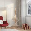 vidaXL Sapin de Noël en bois pour décoration 150 cm Bois de pin massif