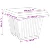 vidaXL Pot de Fleurs Carr&eacute; 24 pcs Noir 28,5 x 28,5 x 22 cm Plastique