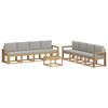 vidaXL Ensemble de canap&eacute;s d'ext&eacute;rieur 9 pc Blanc et gris clair