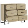 vidaXL Commode chêne sonoma 91x35,5x74,5 cm bois d'ingénierie