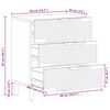 vidaXL Cabinet de chevet Marron 50 x 33 x 62 cm Bois d'acacia massif