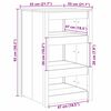 vidaXL Armoire de cuisine Ch&ecirc;ne brun 55 x 55 x 92 cm Pin massif