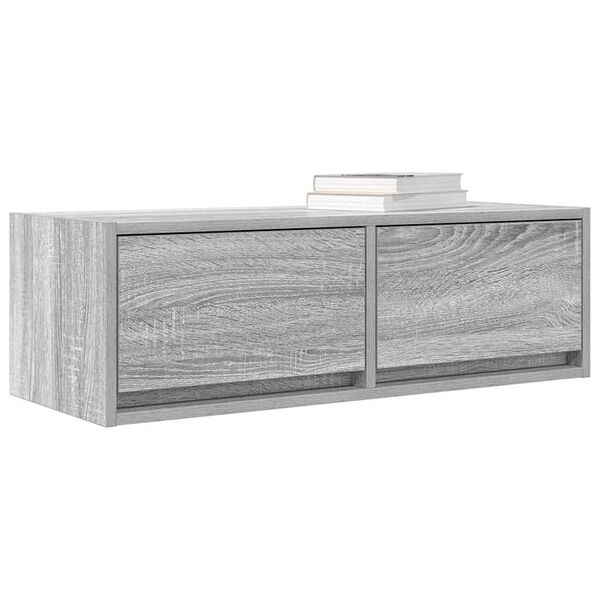 vidaXL Meuble TV sonoma gris 80x31x25,5 cm bois d'ing&eacute;nierie