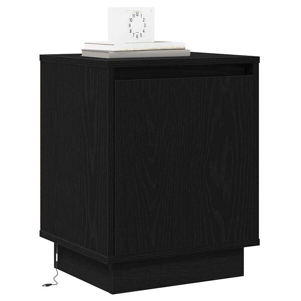 vidaXL Cabinet de chevet Ch&ecirc;ne noir 39 x 34,5 x 50 cm