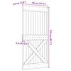vidaXL Porte NARVIK Naturel 95 x 210 cm Bois de pin massif