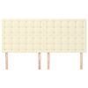 vidaXL T&ecirc;te de lit Cr&egrave;me 180x5x118/128 cm Similicuir