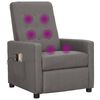vidaXL Fauteuil électrique de massage Gris clair Tissu