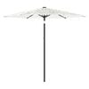 vidaXL Parasol de jardin avec m&acirc;t en acier blanc 223x223x213 cm