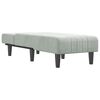vidaXL Chaise longue gris clair velours