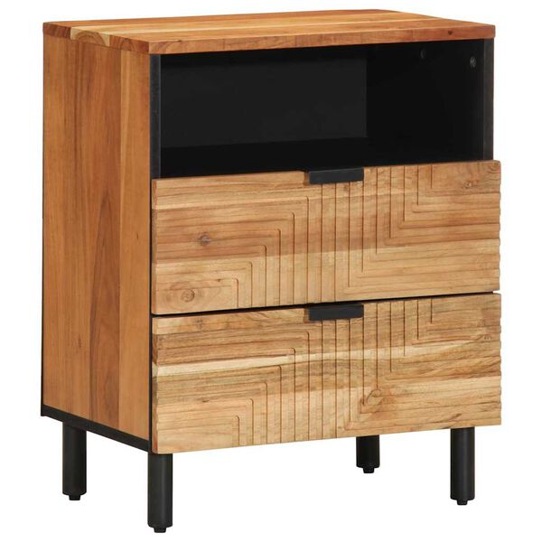 vidaXL Cabinet de chevet Marron 50 x 33 x 62 cm Bois d'acacia massif