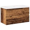 vidaXL Armoire lavabo avec bassin int&eacute;gr&eacute; vieux bois
