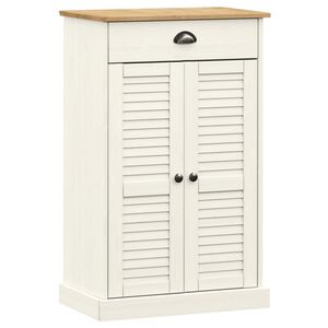 vidaXL Armoire &agrave; chaussures VIGO blanc 60x35x96 cm bois massif de pin