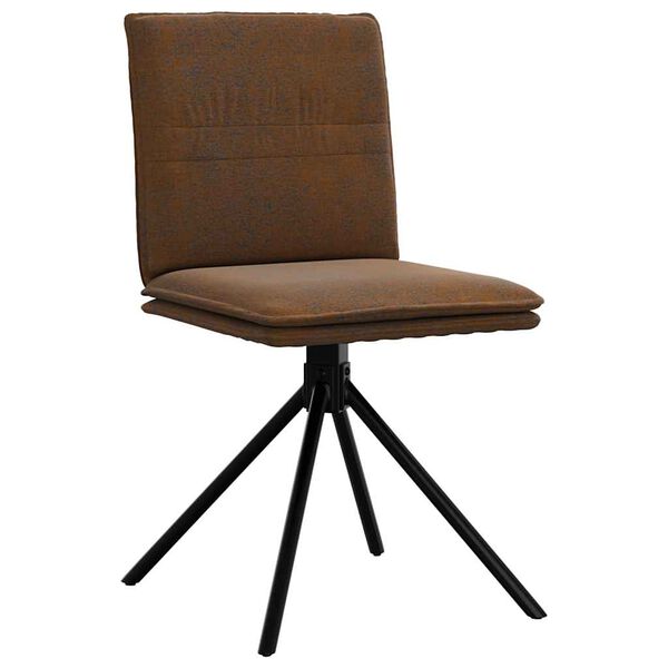 vidaXL Chaises &agrave; manger lot de 6 marron similicuir daim