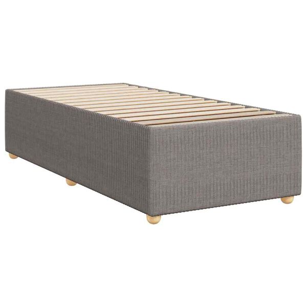 vidaXL Cadre de lit sans matelas taupe 100x200 cm tissu