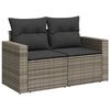 vidaXL Salon de jardin 11 pcs avec coussins gris r&eacute;sine tress&eacute;e