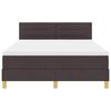 vidaXL Lit &agrave; ressorts avec matelas Marron fonc&eacute; 140 x 190 cm tissu